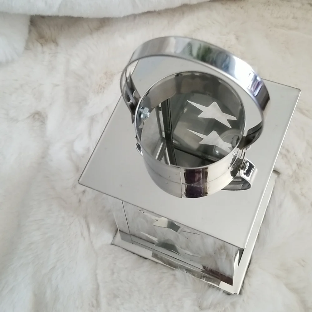 Metal Lantern 13.5 Inches Tall